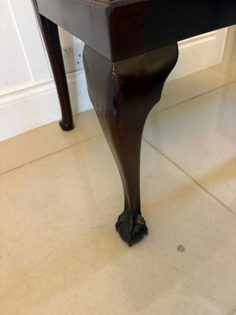 Antique Set of 10 Irish Mid 19th Century Carved Mahogany Dining Chairs Carvers Ball & Claw Feet - Image 24