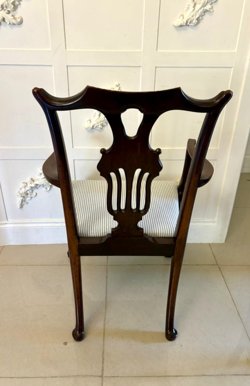 Antique Set of 10 Irish Mid 19th Century Carved Mahogany Dining Chairs Carvers Ball & Claw Feet - Image 9