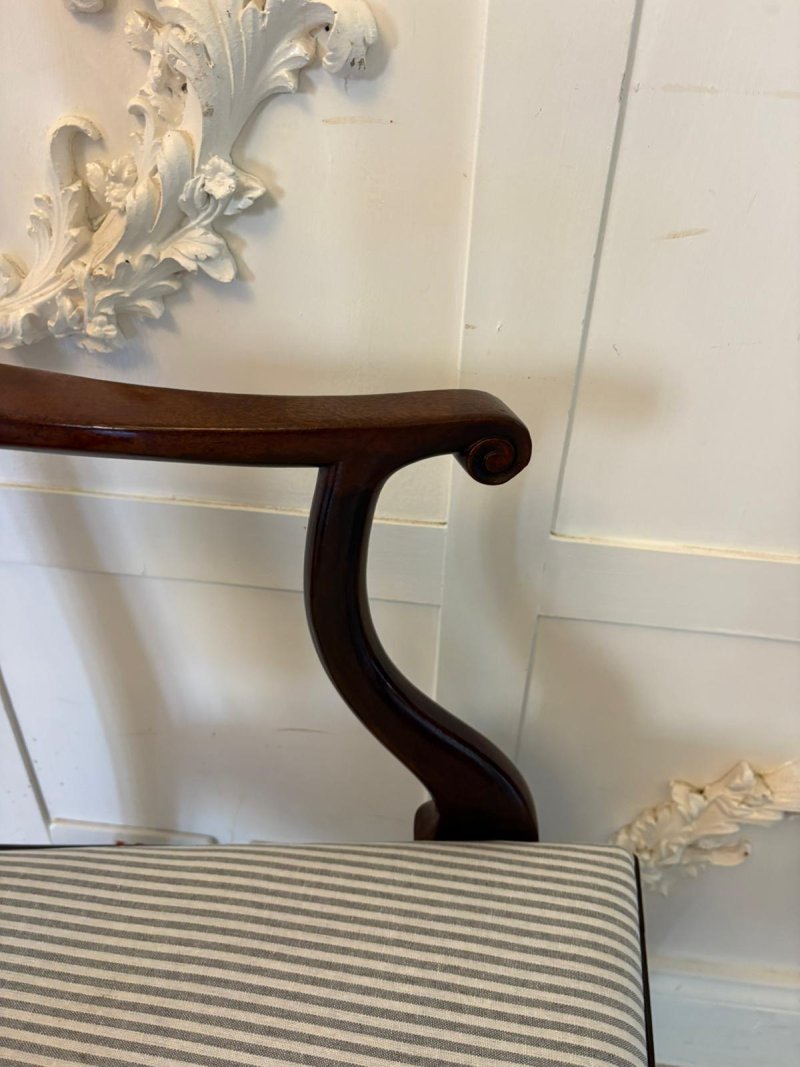 Antique Set of 10 Irish Mid 19th Century Carved Mahogany Dining Chairs Carvers Ball & Claw Feet - Image 12