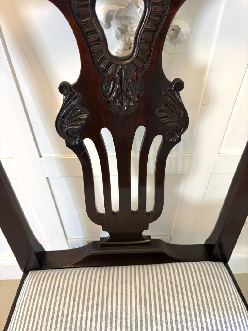 Antique Set of 10 Irish Mid 19th Century Carved Mahogany Dining Chairs Carvers Ball & Claw Feet - Image 20