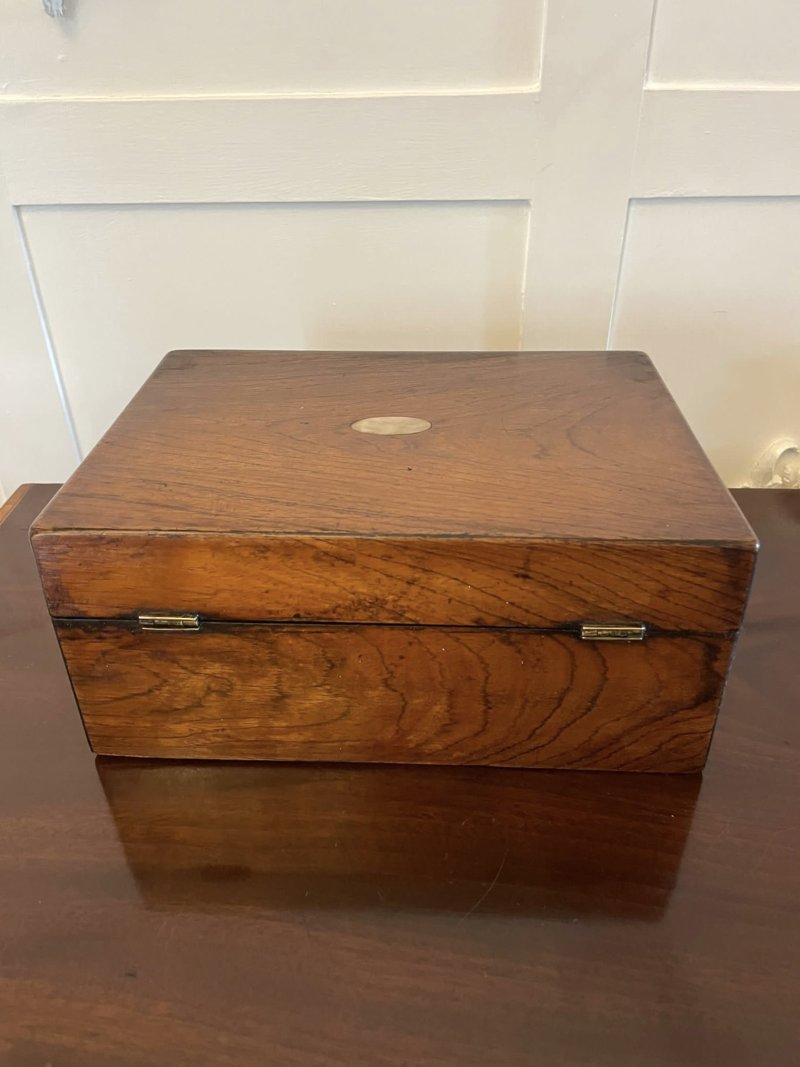 Antique Victorian Quality Rosewood Jewellery Box - Image 2