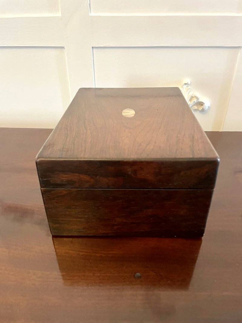 Antique Victorian Quality Rosewood Jewellery Box - Image 6