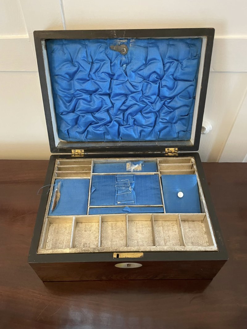 Antique Victorian Quality Rosewood Jewellery Box - Image 9