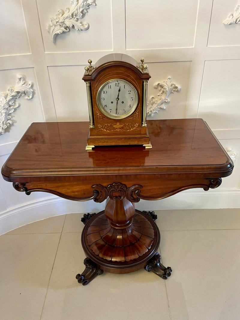 Outstanding Quality Antique Victorian Mahogany Card/Side Table - Image 7