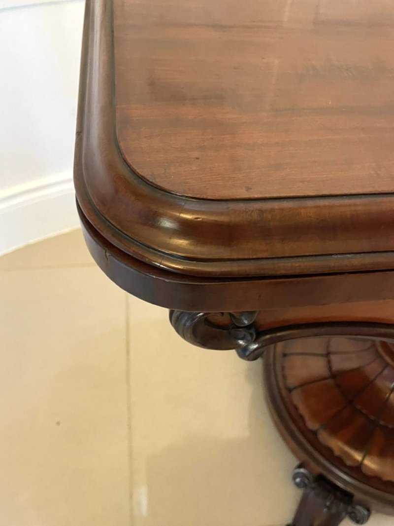 Outstanding Quality Antique Victorian Mahogany Card/Side Table - Image 12