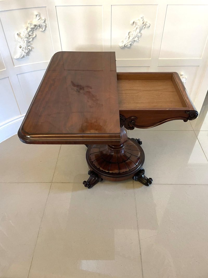 Outstanding Quality Antique Victorian Mahogany Card/Side Table - Image 5
