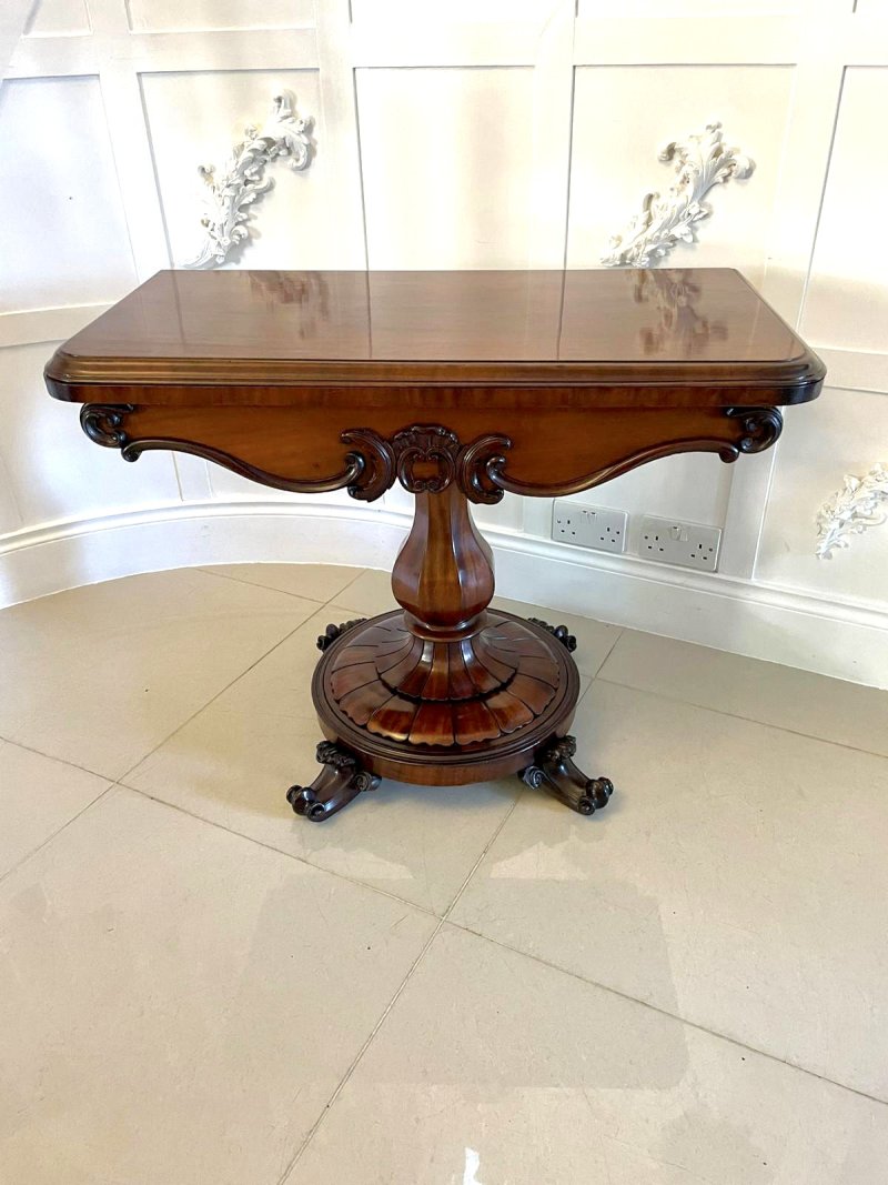 Outstanding Quality Antique Victorian Mahogany Card/Side Table - Image 2