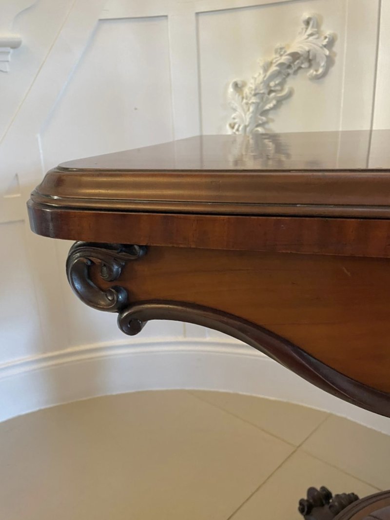 Outstanding Quality Antique Victorian Mahogany Card/Side Table - Image 17