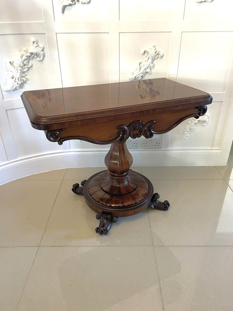 Outstanding Quality Antique Victorian Mahogany Card/Side Table
