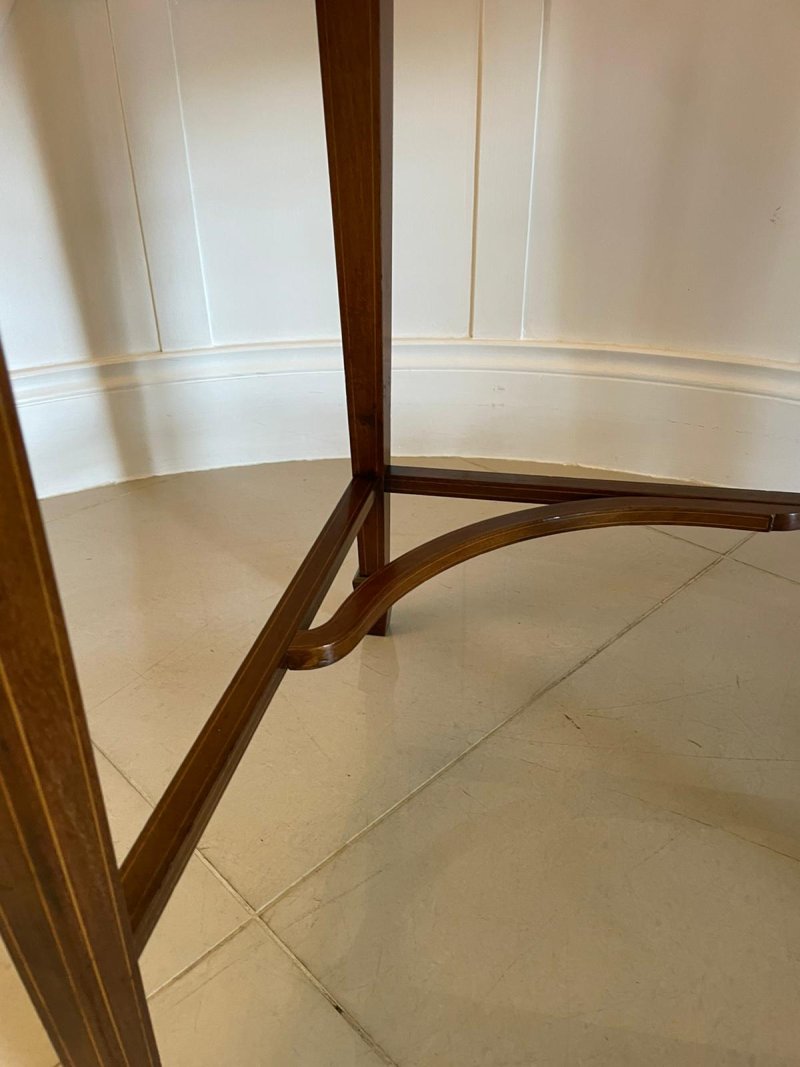 Fine Quality Antique Edwardian Freestanding Mahogany Inlaid Cylinder Desk By Maple & Co. London - Image 17