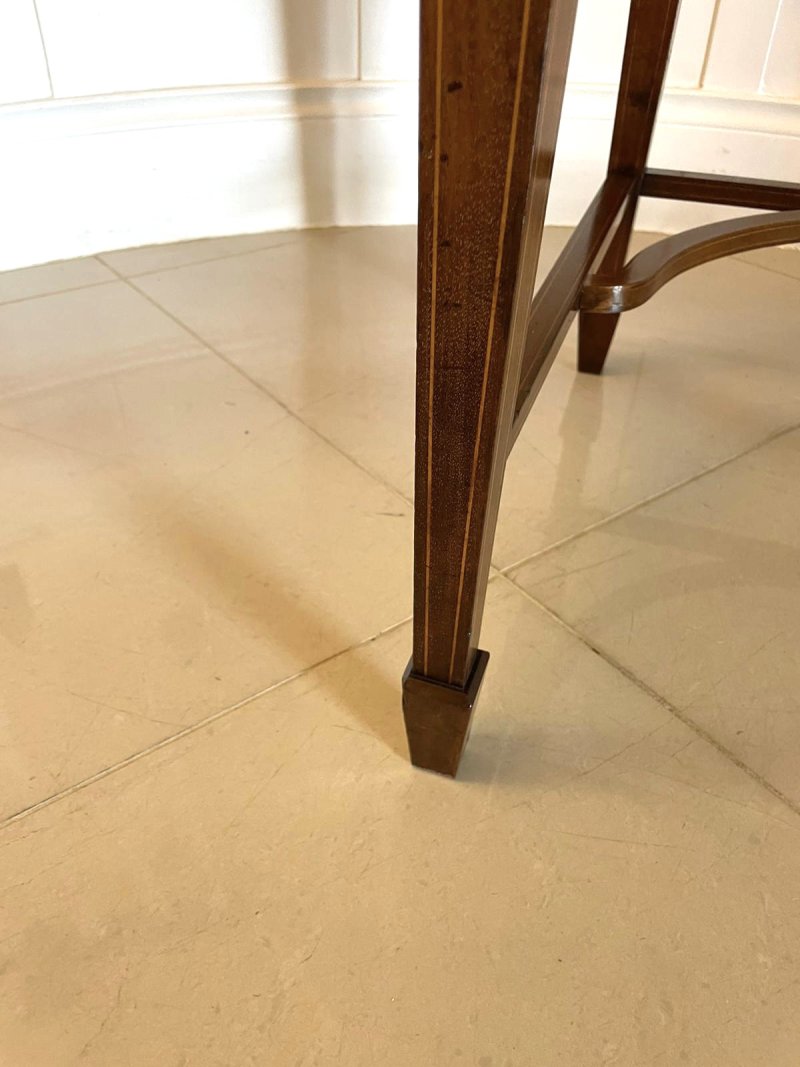 Fine Quality Antique Edwardian Freestanding Mahogany Inlaid Cylinder Desk By Maple & Co. London - Image 15