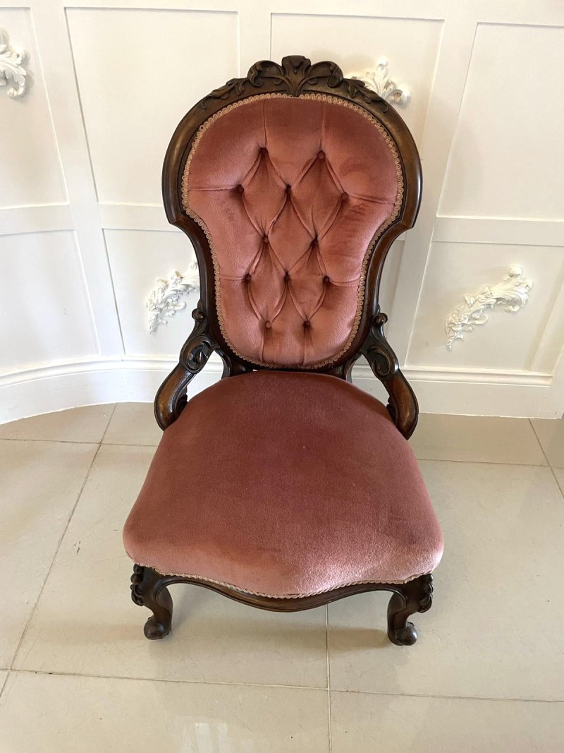 Fantastic Quality Antique Victorian Carved Walnut 3 Piece Suite - Image 6