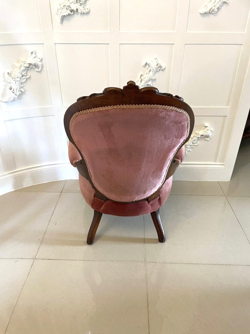 Fantastic Quality Antique Victorian Carved Walnut 3 Piece Suite - Image 11