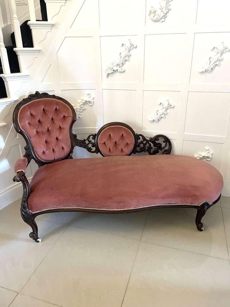 Fantastic Quality Antique Victorian Carved Walnut 3 Piece Suite - Image 2