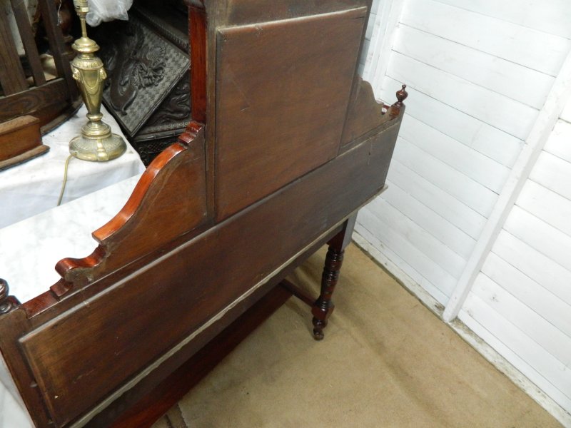 Victorian Marble Wash Stand with Tiled Back Mirror & 2 Drawers Mahogany - Image 15
