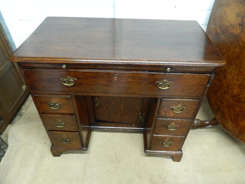 W.R. Simkin Solid Oak Knee Hole Desk