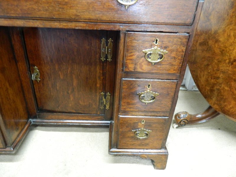 W.R. Simkin Solid Oak Knee Hole Desk - Image 8