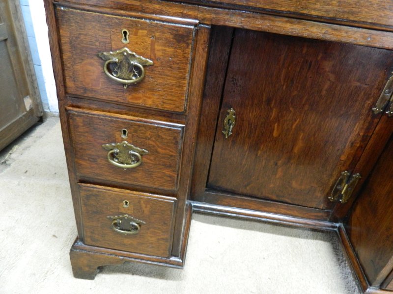 W.R. Simkin Solid Oak Knee Hole Desk - Image 10