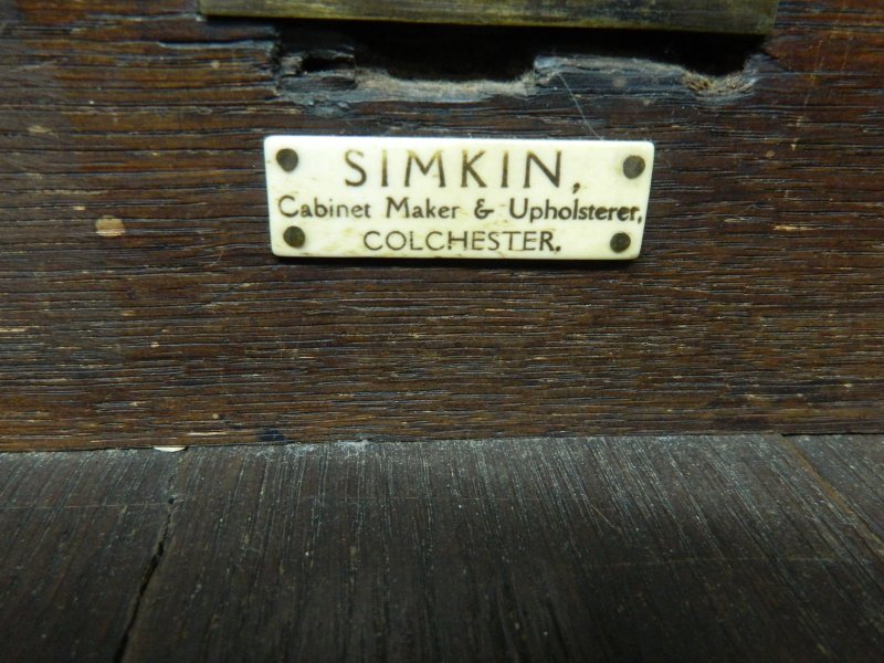 W.R. Simkin Solid Oak Knee Hole Desk - Image 14