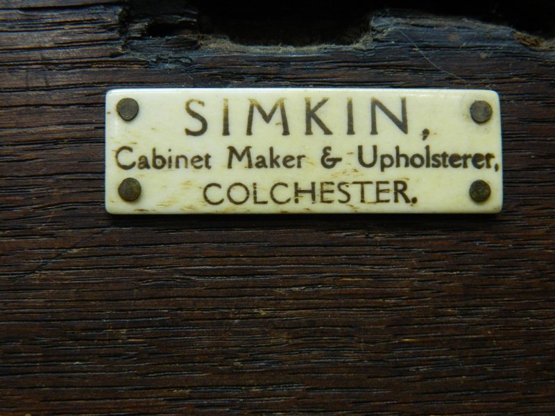 W.R. Simkin Solid Oak Knee Hole Desk - Image 15