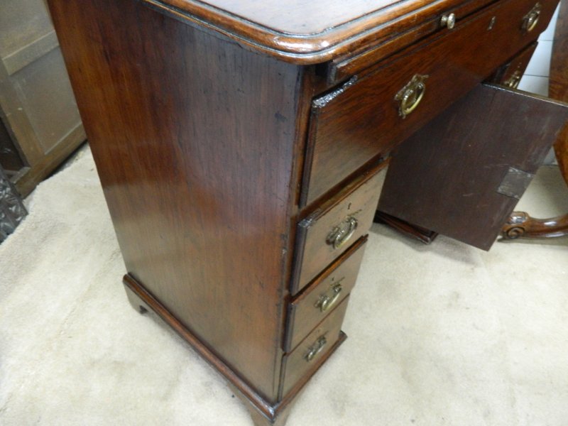 W.R. Simkin Solid Oak Knee Hole Desk - Image 18