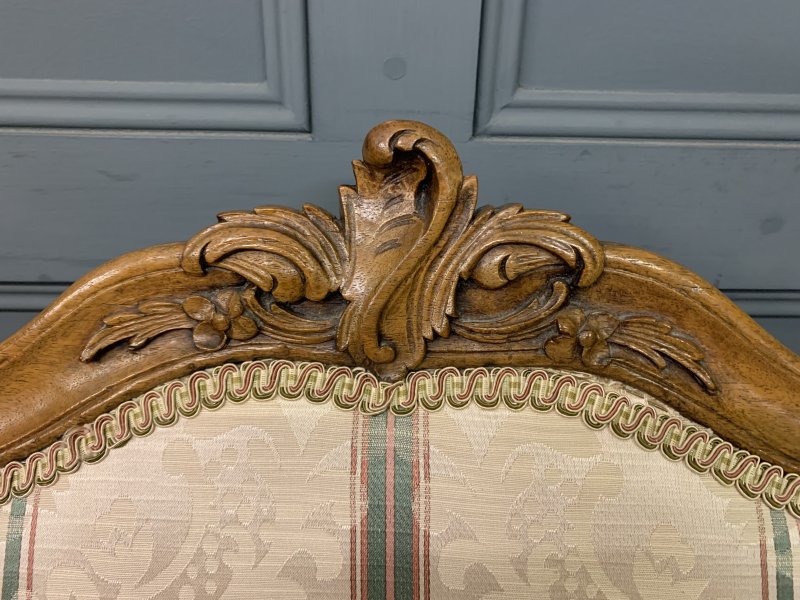 Pair of French Carved Walnut Armchairs - Image 12