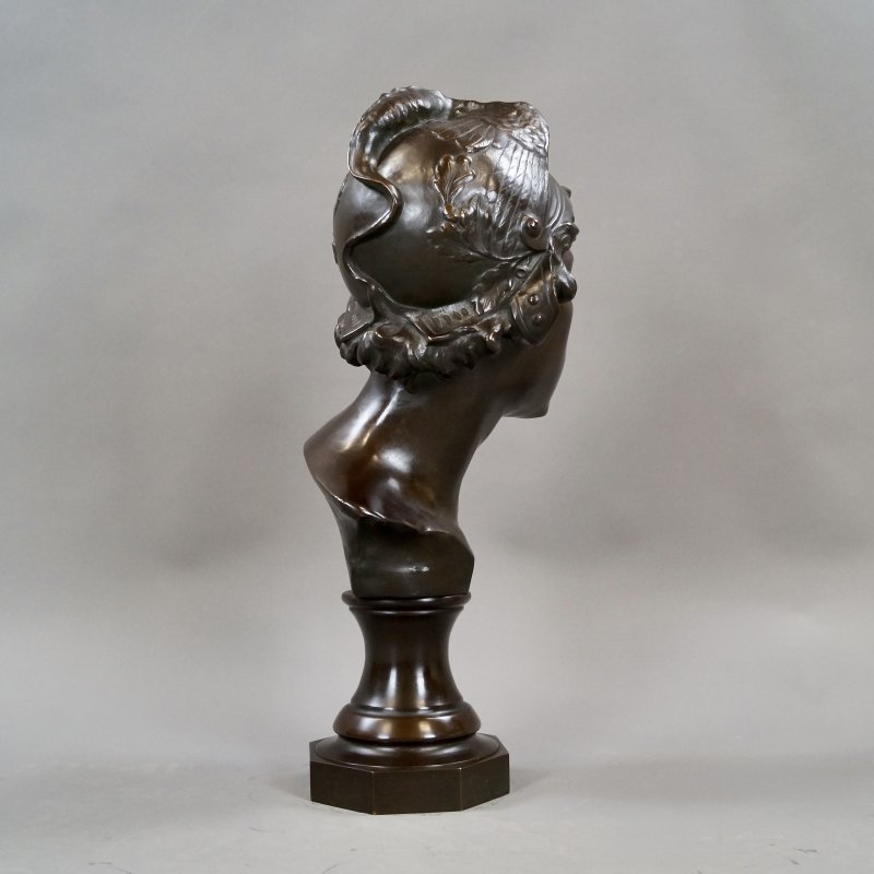 A Bronze Bust Of Mercury By Jacques Marin - Image 5