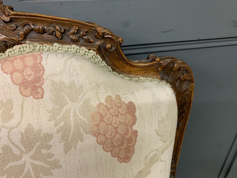 Pair of French Carved Walnut Armchairs - Image 7