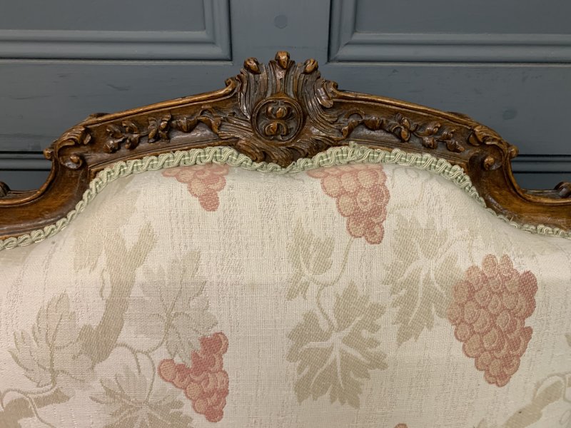 Pair of French Carved Walnut Armchairs - Image 13