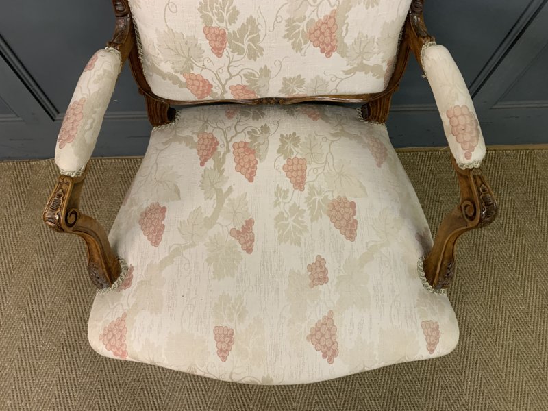 Pair of French Carved Walnut Armchairs - Image 14