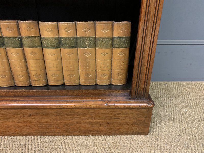 Late Victorian Walnut Open Bookcase - Image 7