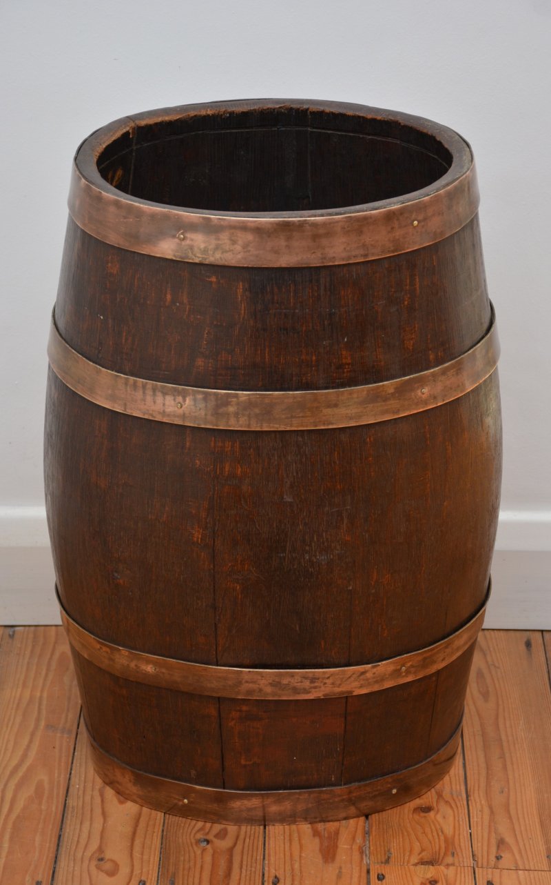 Victorian Oak Country House Coopered Barrel Umbrella Stand - Image 2