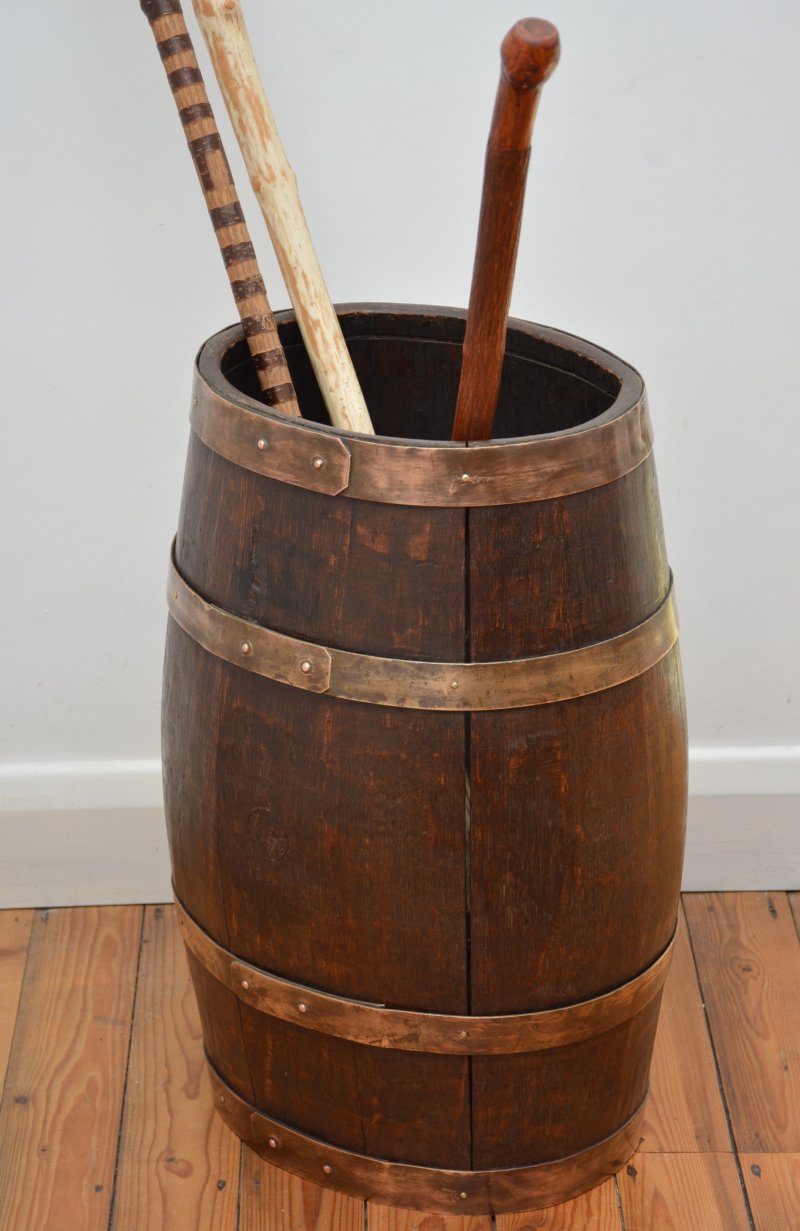 Victorian Oak Country House Coopered Barrel Umbrella Stand - Image 7