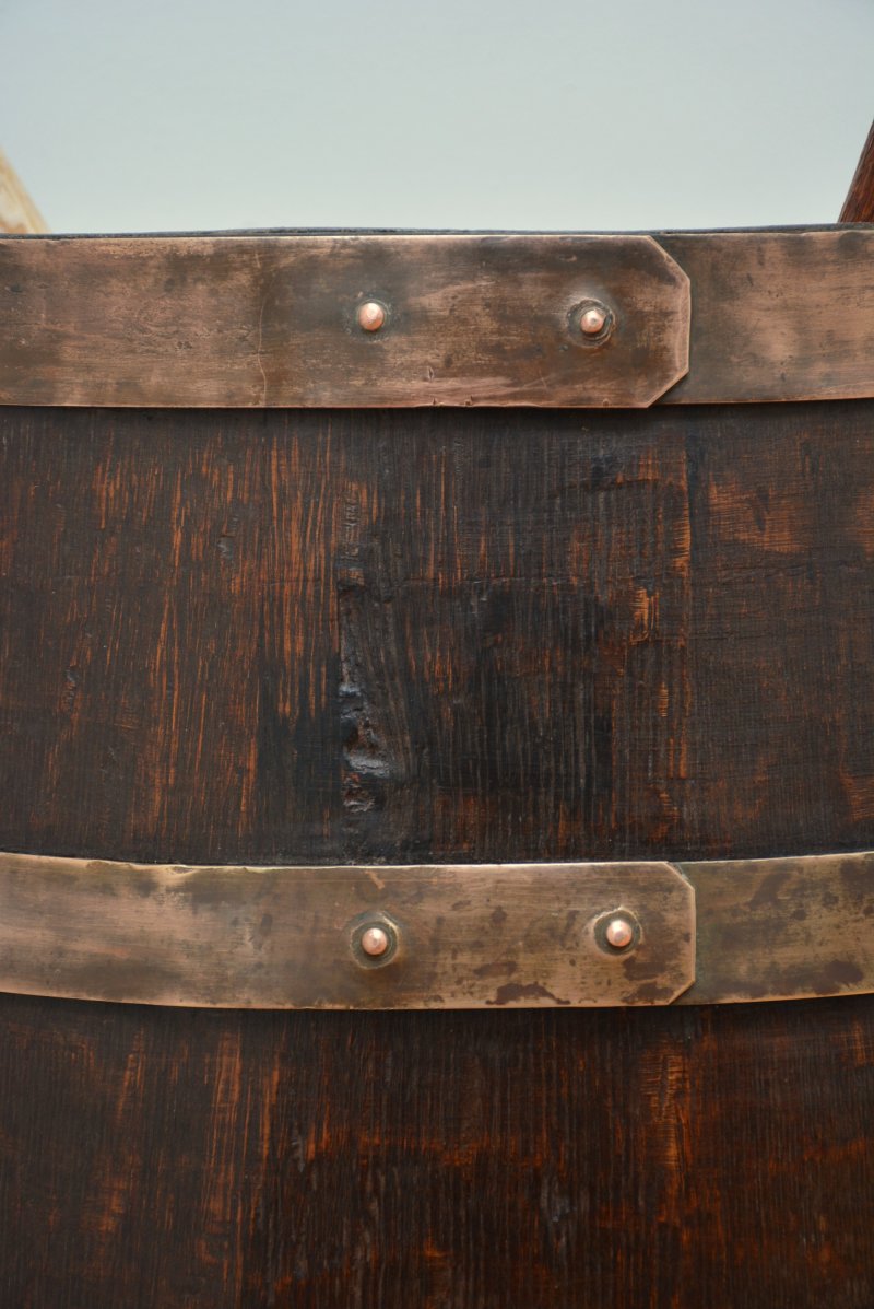 Victorian Oak Country House Coopered Barrel Umbrella Stand - Image 9