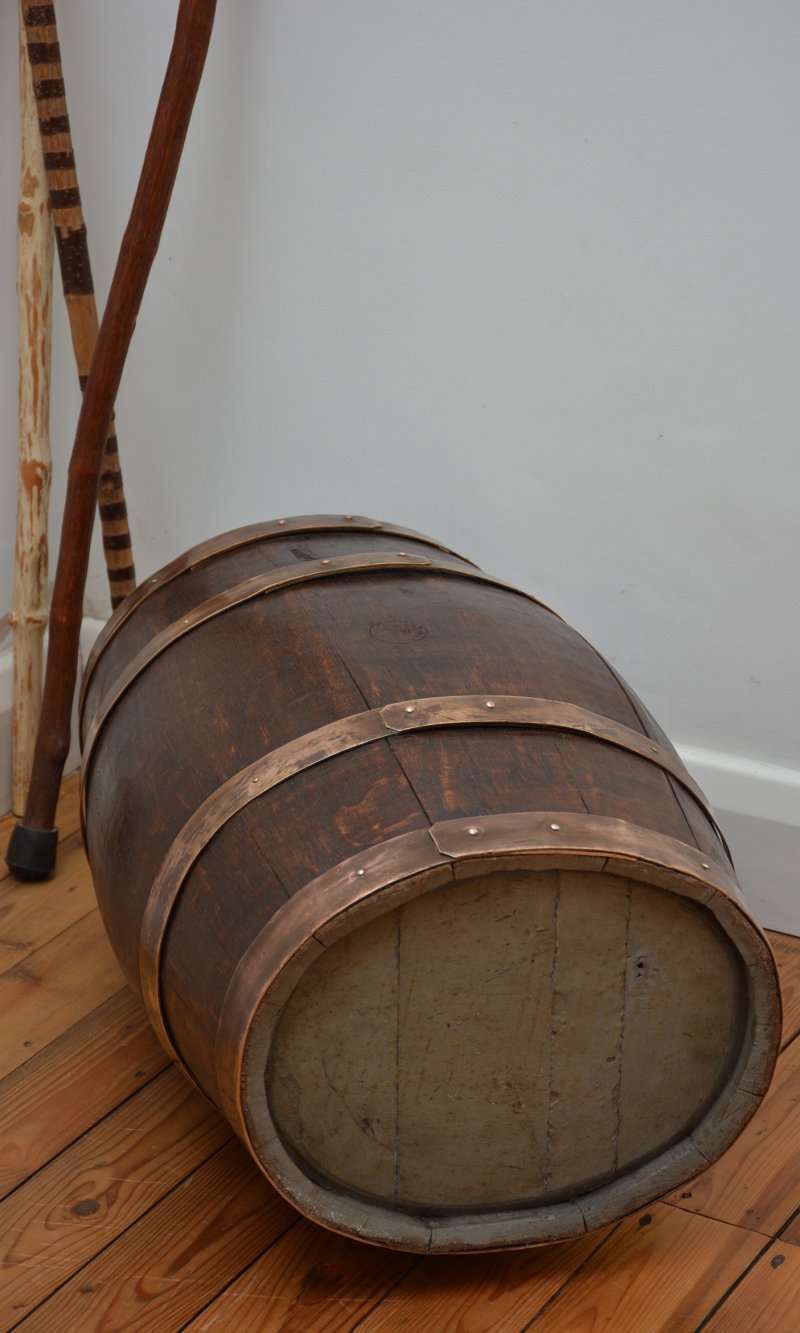 Victorian Oak Country House Coopered Barrel Umbrella Stand - Image 12