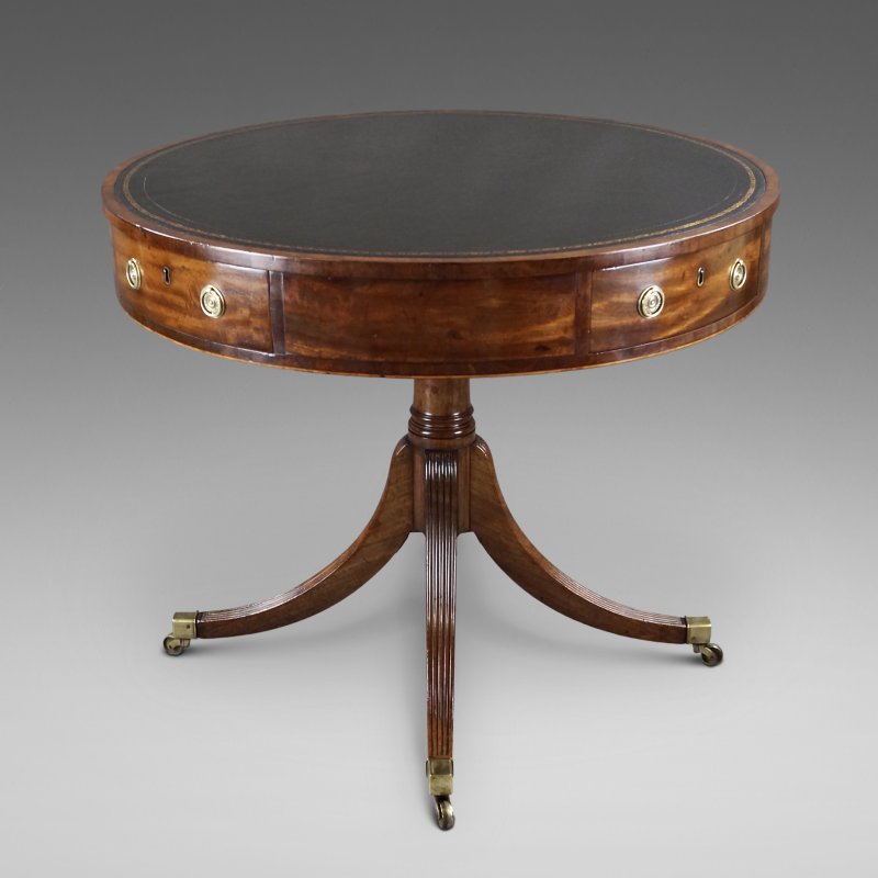 A Fine Regency Mahogany Drum Table