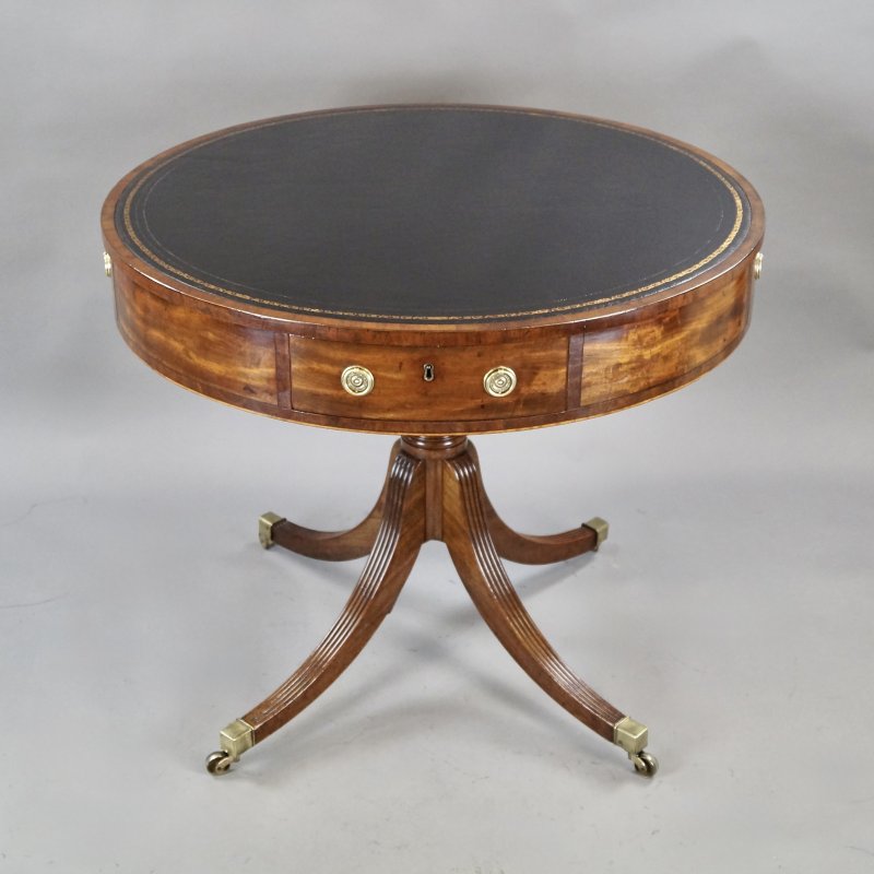A Fine Regency Mahogany Drum Table - Image 2