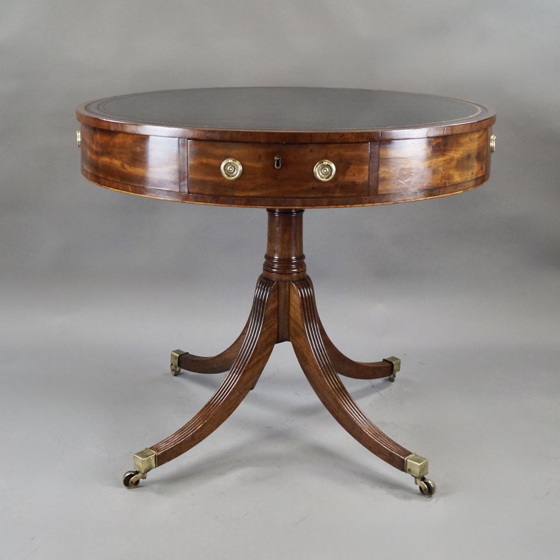 A Fine Regency Mahogany Drum Table - Image 4