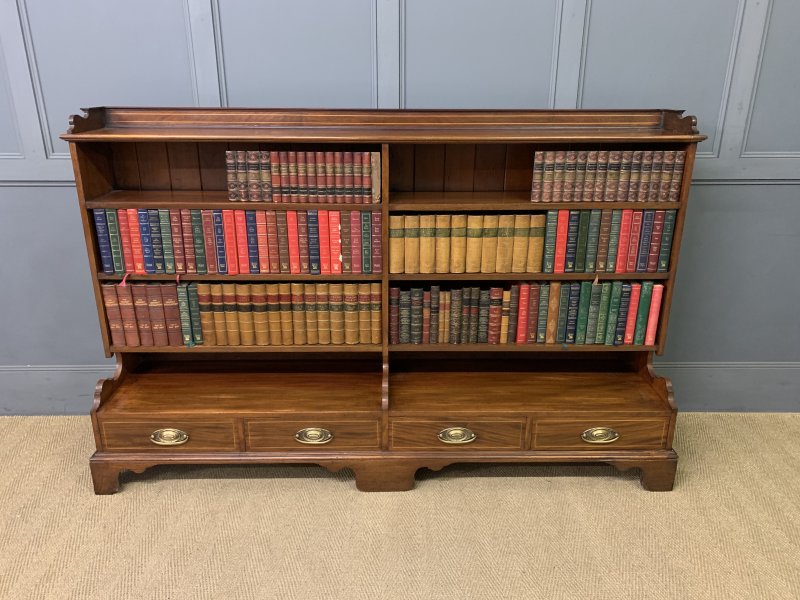 Edwardian Mahogany Open Bookcase by Lamb of Manchester - Image 12
