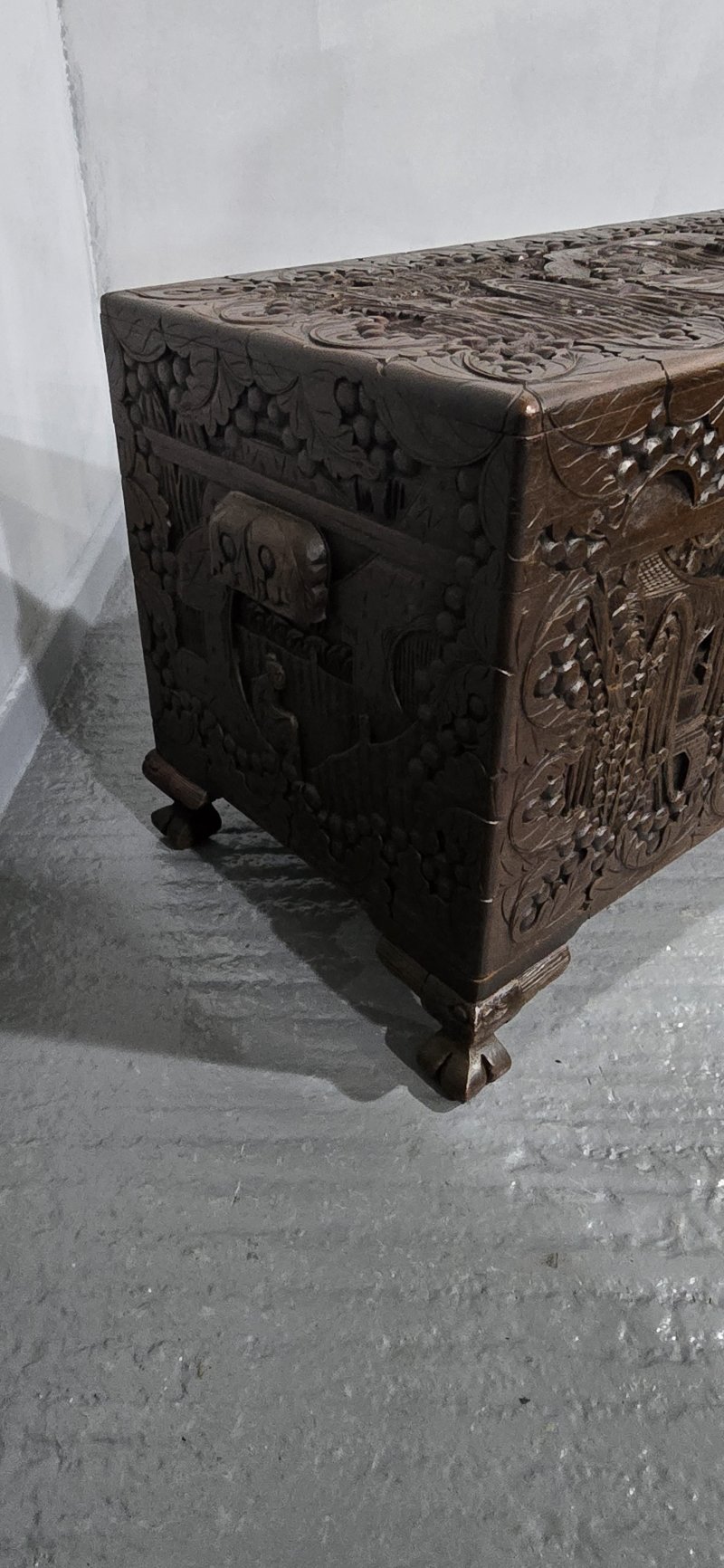 Carved Chinese Camphor Wood Chest - Image 5