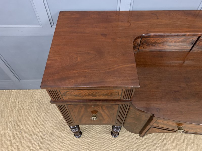 Large Regency Period Inlaid Flame Mahogany Sideboard - Image 2
