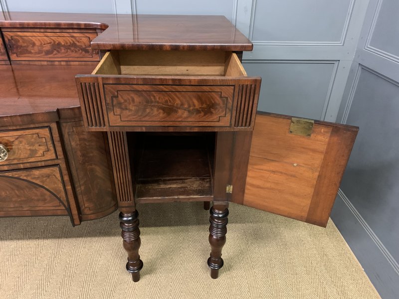 Large Regency Period Inlaid Flame Mahogany Sideboard - Image 7