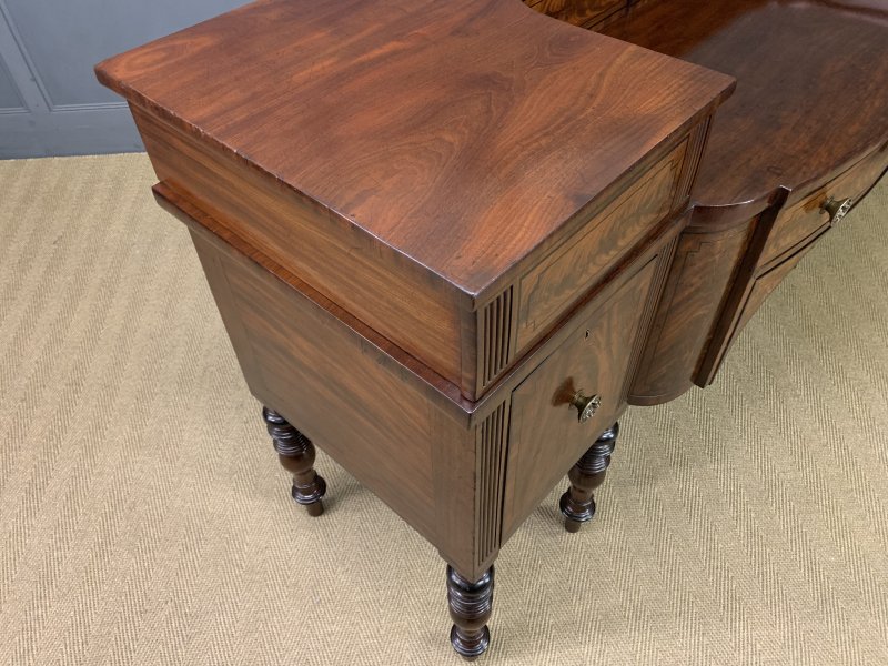 Large Regency Period Inlaid Flame Mahogany Sideboard - Image 16