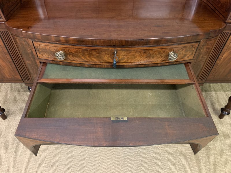 Large Regency Period Inlaid Flame Mahogany Sideboard - Image 17