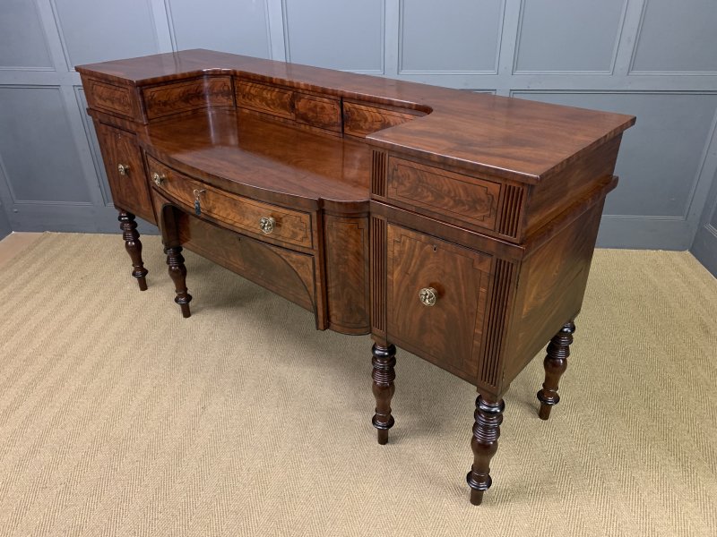 Large Regency Period Inlaid Flame Mahogany Sideboard - Image 18