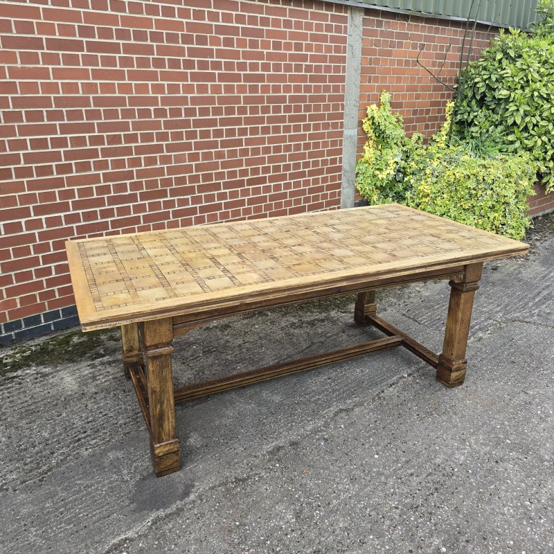 Large French Walnut Refrectory Farmhouse Kitchen Dining Table - Image 13