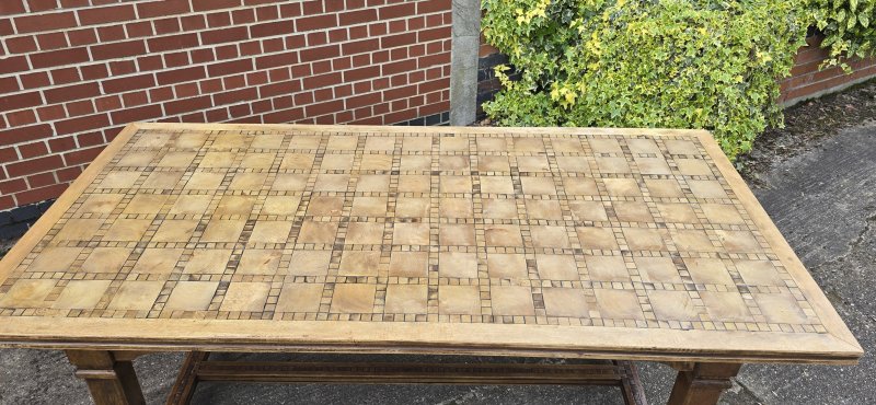 Large French Walnut Refrectory Farmhouse Kitchen Dining Table - Image 3