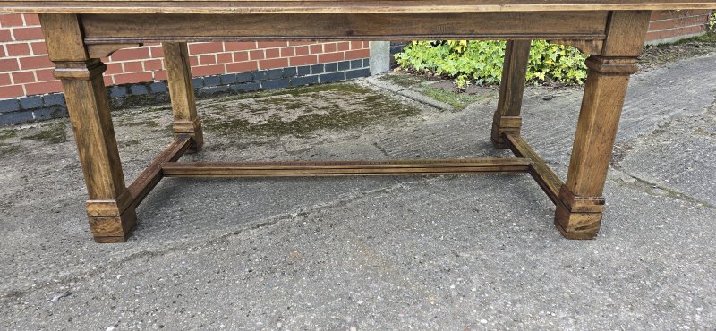 Large French Walnut Refrectory Farmhouse Kitchen Dining Table - Image 12