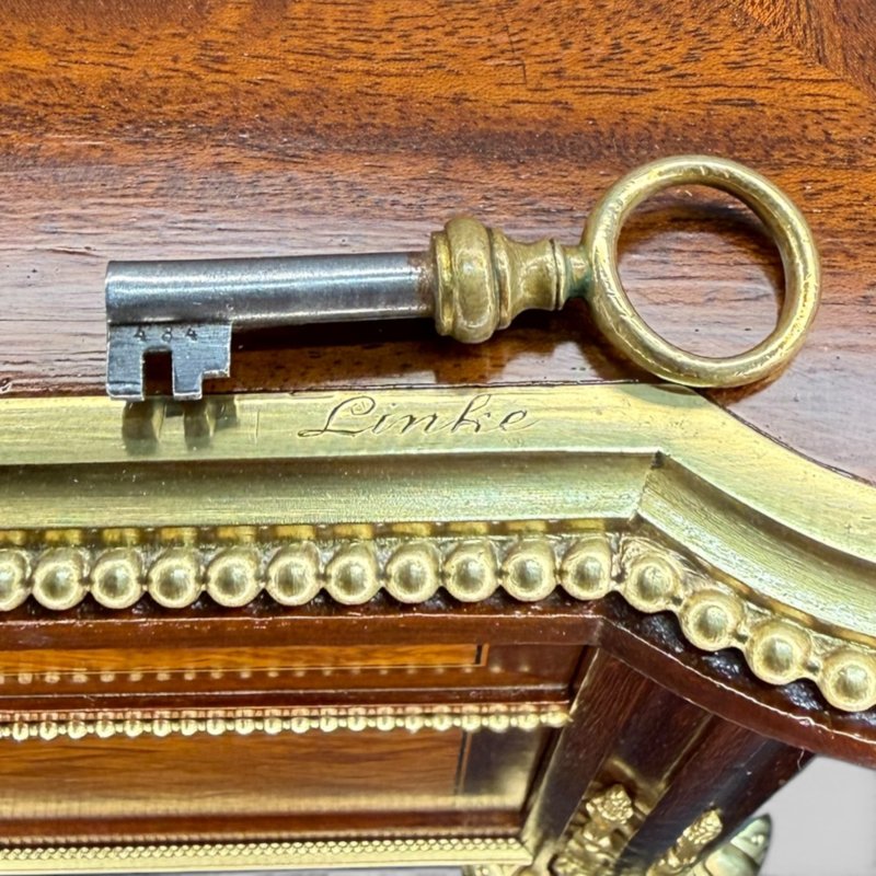 Louis XVI Style Mahogany, Satine & Parquetry Desk by François Linke, No. 484 - Image 12