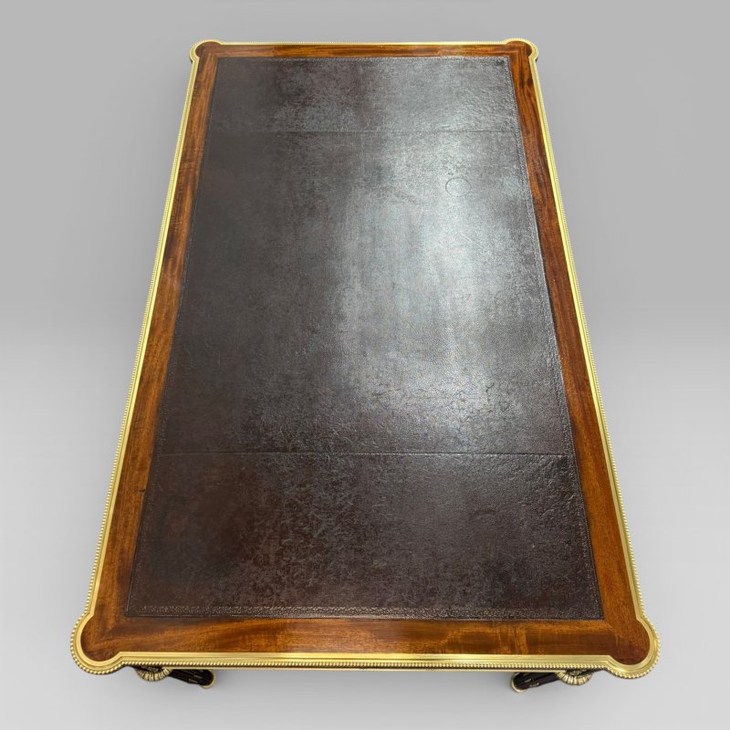 Louis XVI Style Mahogany, Satine & Parquetry Desk by François Linke, No. 484 - Image 13
